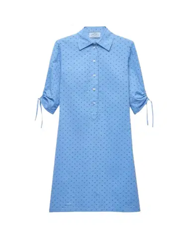 Prada Sangallo Floral 3/4-Sleeve Day Shirtdress | Thumbnail 1 Prada Sangallo Floral 3/4-Sleeve Day Shirtdress | Thumbnail 1