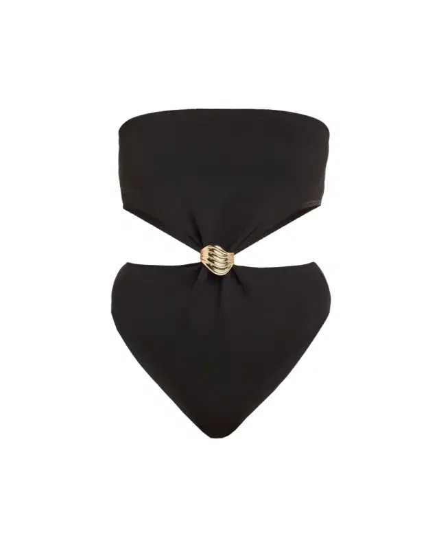 Strapless Cutout One-Piece Swimsuit