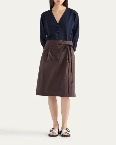 Prada Poplin Poplin Wrap Skirt | Thumbnail 2 Prada Poplin Poplin Wrap Skirt | Thumbnail 2