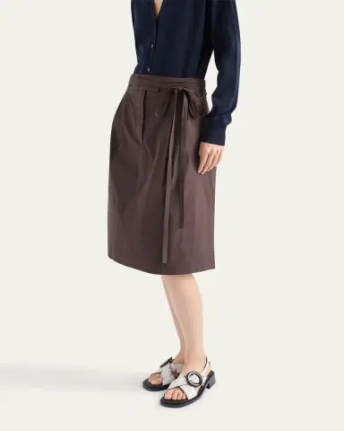 Prada Poplin Poplin Wrap Skirt | Thumbnail 4 Prada Poplin Poplin Wrap Skirt | Thumbnail 4