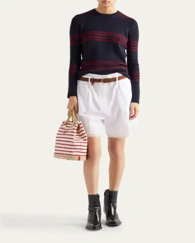 Prada Striped Wool Turtleneck Sweater | Thumbnail 2 Prada Striped Wool Turtleneck Sweater | Thumbnail 2