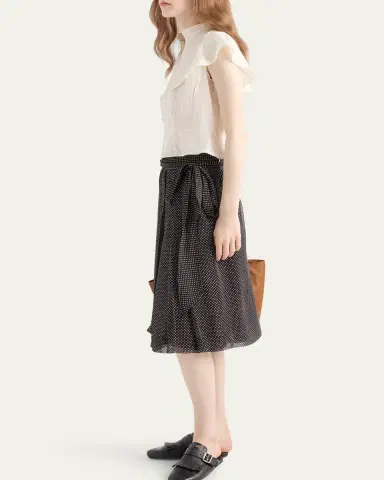 Prada Pleated Chiffon Printed Skirt | Thumbnail 4 Prada Pleated Chiffon Printed Skirt | Thumbnail 4