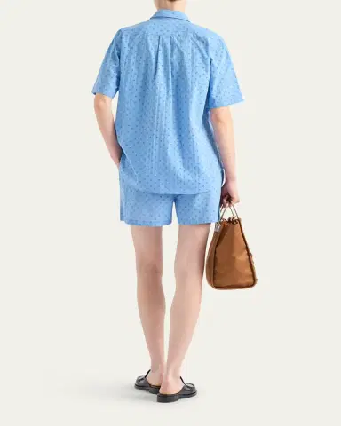 Prada Floral Eyelet Poplin Shorts | Thumbnail 3 Prada Floral Eyelet Poplin Shorts | Thumbnail 3