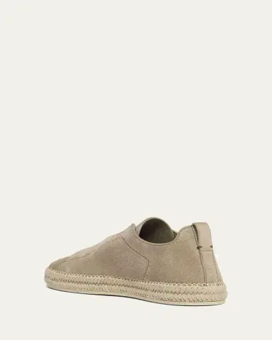 ZEGNA Men's Triple Stitch Suede Espadrille Sneakers | Thumbnail 6