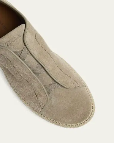 ZEGNA Men's Triple Stitch Suede Espadrille Sneakers | Thumbnail 7
