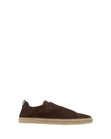 ZEGNA Men's Triple Stitch Suede Espadrille Sneakers | Thumbnail 1