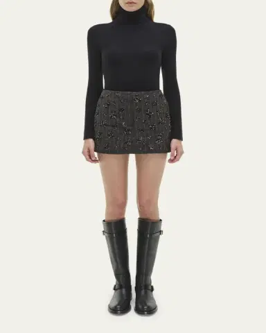 Simkhai Blaire Sequined Mini Skirt | Thumbnail 2 Simkhai Blaire Sequined Mini Skirt | Thumbnail 2