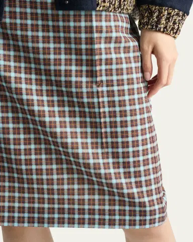 Prada Checked Stretch Georgette Midi Skirt | Thumbnail 4 Prada Checked Stretch Georgette Midi Skirt | Thumbnail 4