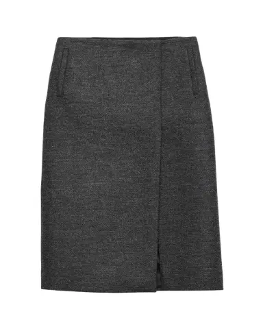 Prada Two-Tone Wool Slit Skirt | Thumbnail 1