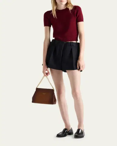 Prada Short Sleeve Cashmere Sweater | Thumbnail 6 Prada Short Sleeve Cashmere Sweater | Thumbnail 6