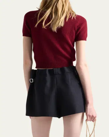 Prada Short Sleeve Cashmere Sweater | Thumbnail 7 Prada Short Sleeve Cashmere Sweater | Thumbnail 7