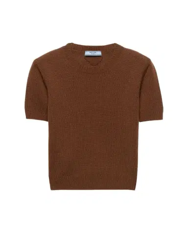 Prada Short Sleeve Cashmere Sweater | Thumbnail 1 Prada Short Sleeve Cashmere Sweater | Thumbnail 1