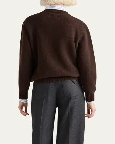 Prada Cashmere Wool Crew-Neck Sweater | Thumbnail 12 Prada Cashmere Wool Crew-Neck Sweater | Thumbnail 12
