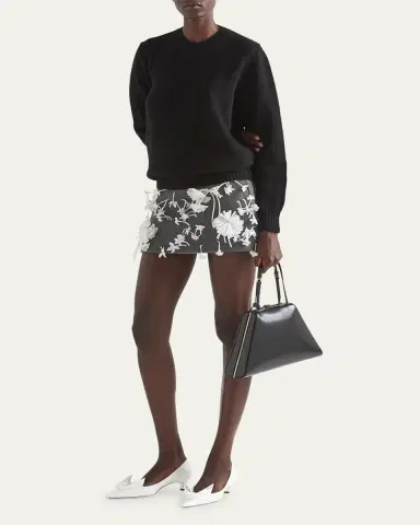 Prada Cashmere Wool Crew-Neck Sweater | Thumbnail 4 Prada Cashmere Wool Crew-Neck Sweater | Thumbnail 4