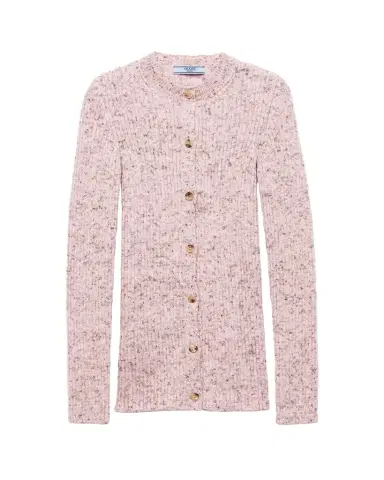Prada Ribbed Wool-Blend Cardigan | Thumbnail 1