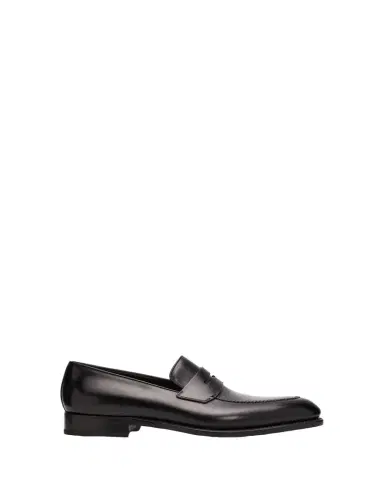 Ferragamo Men's Brandy Tramezza Leather Penny Loafers | Thumbnail 1 Ferragamo Men's Brandy Tramezza Leather Penny Loafers | Thumbnail 1