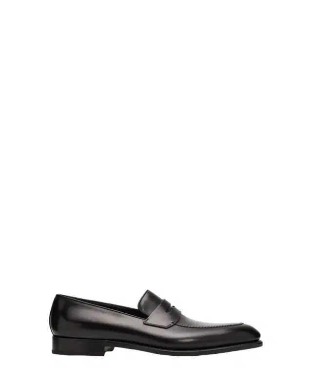 Ferragamo Men's Brandy Tramezza Leather Penny Loafers