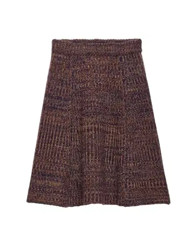 Prada Cashmere-Wool Mouline Midi Skirt | Thumbnail 1
