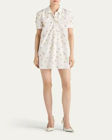Prada Primula Poplin Belted Mini Shirtdress | Thumbnail 2 Prada Primula Poplin Belted Mini Shirtdress | Thumbnail 2