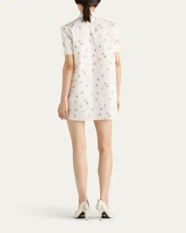 Prada Primula Poplin Belted Mini Shirtdress | Thumbnail 3 Prada Primula Poplin Belted Mini Shirtdress | Thumbnail 3