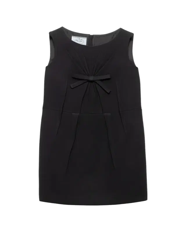 Natté Bow Sleeveless Mini Dress