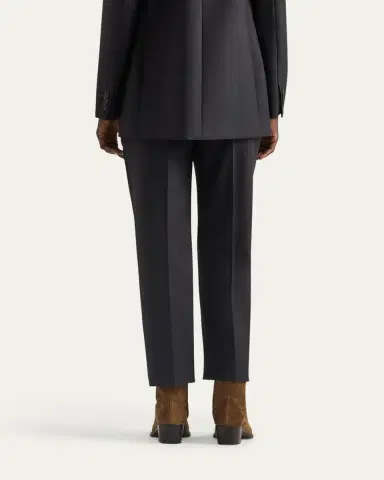 Prada Wool Gabardine Cropped Pants | Thumbnail 3