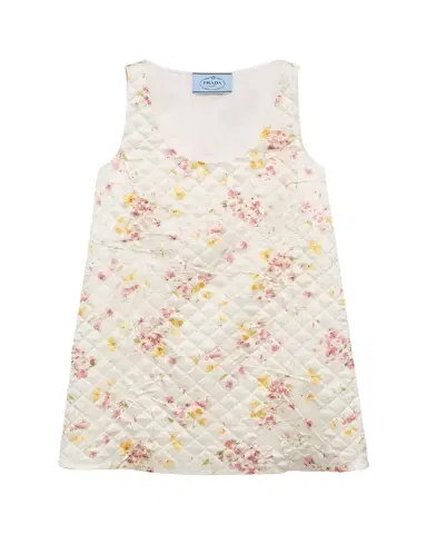 Prada Bouquet Satin Quilted Mini Dress | Thumbnail 1