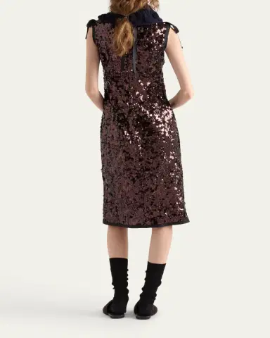 Prada Sequined Sleeveless Midi Dress | Thumbnail 3 Prada Sequined Sleeveless Midi Dress | Thumbnail 3