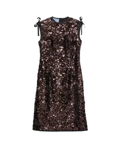 Prada Sequined Sleeveless Midi Dress | Thumbnail 1 Prada Sequined Sleeveless Midi Dress | Thumbnail 1