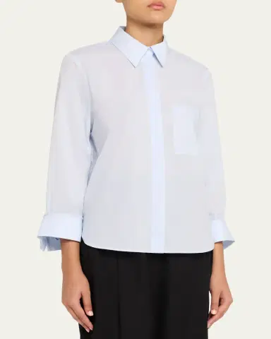 TWP Cotton Button-Front Boyfriend Shirt | Thumbnail 8 TWP Cotton Button-Front Boyfriend Shirt | Thumbnail 8