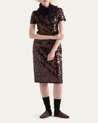 Prada Sequined Short-Sleeve Top | Thumbnail 2
