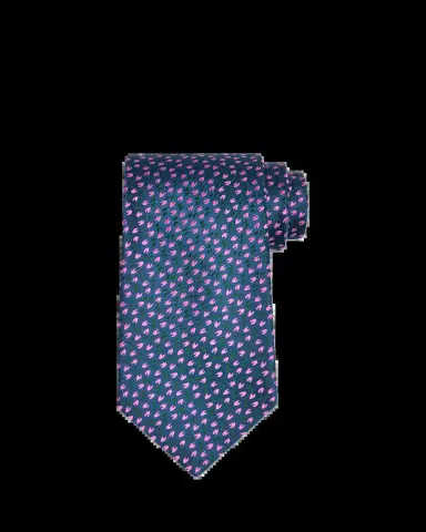 Charvet Men's Petite Crescent Silk Tie | Thumbnail 2 Charvet Men's Petite Crescent Silk Tie | Thumbnail 2