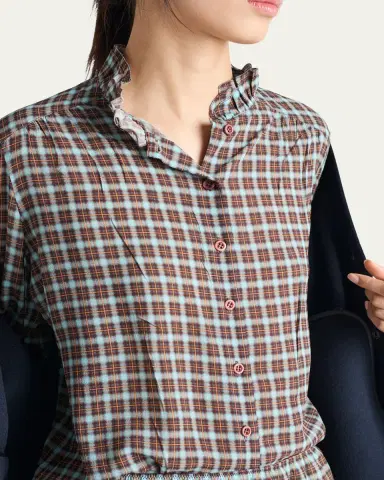 Prada Silk Georgette Button-Front Blouse | Thumbnail 4 Prada Silk Georgette Button-Front Blouse | Thumbnail 4