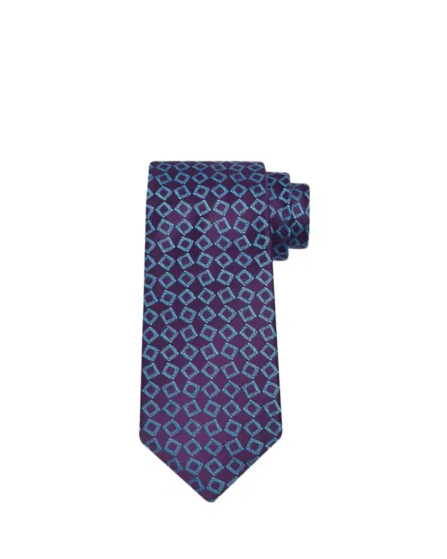 Men's Square Jacquard Silk Tie