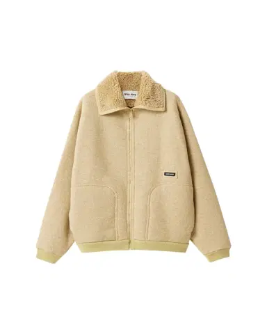 Miu Miu Faux Fur Lined Fleece Zip Jacket | Thumbnail 1 Miu Miu Faux Fur Lined Fleece Zip Jacket | Thumbnail 1