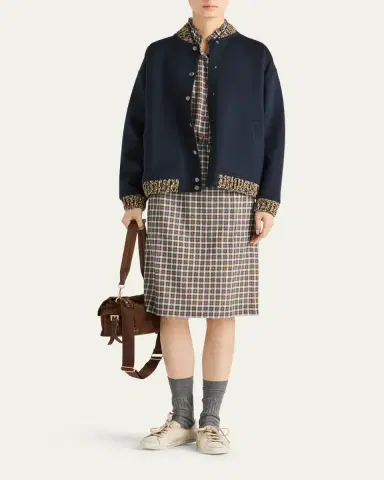 Prada Double Cashmere and Wool Bomber Jacket | Thumbnail 2 Prada Double Cashmere and Wool Bomber Jacket | Thumbnail 2