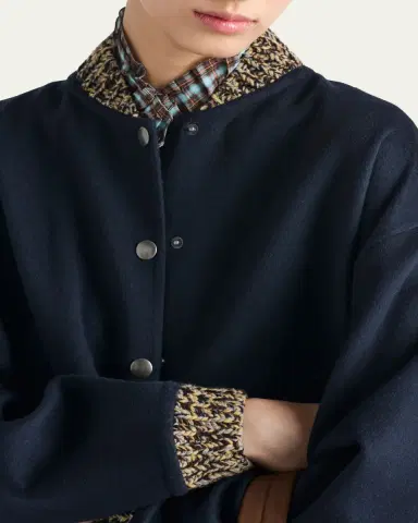 Prada Double Cashmere and Wool Bomber Jacket | Thumbnail 4 Prada Double Cashmere and Wool Bomber Jacket | Thumbnail 4