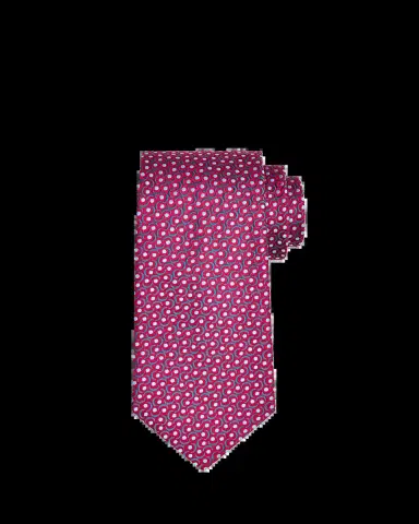 Charvet Men's Swirl Polka Dot Silk Tie | Thumbnail 2