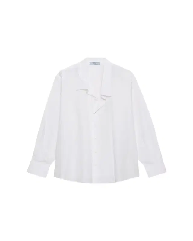 Prada Asymmetric Poplin Button-Down Shirt