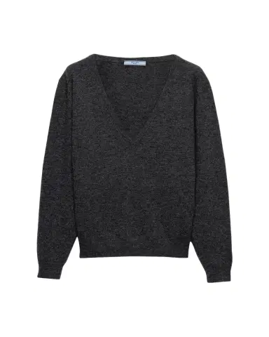 Prada Lambswool V-Neck Sweater | Thumbnail 1 Prada Lambswool V-Neck Sweater | Thumbnail 1