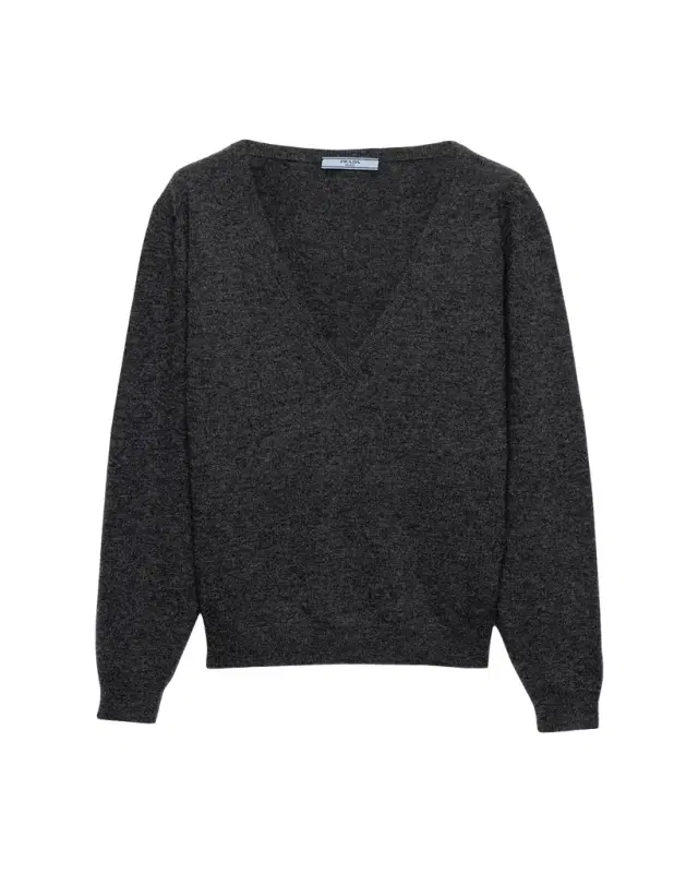 Prada Lambswool V-Neck Sweater