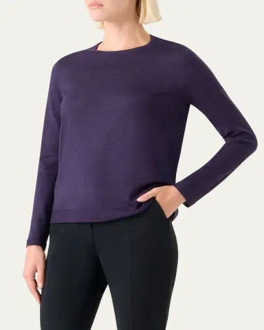 Akris Cashmere-Silk Crewneck Sweater | Thumbnail 4