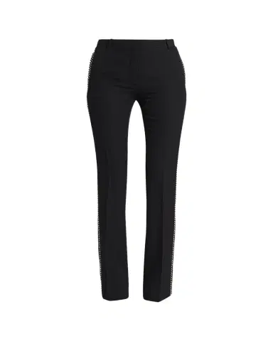 Versace Studded Slim Wool Trousers | Thumbnail 1