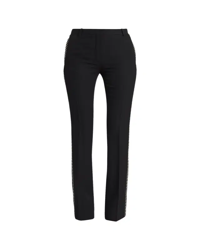 Versace Studded Slim Wool Trousers