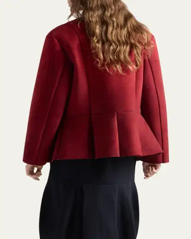 Prada Suede Single-Breasted Coat With Scarf | Thumbnail 6