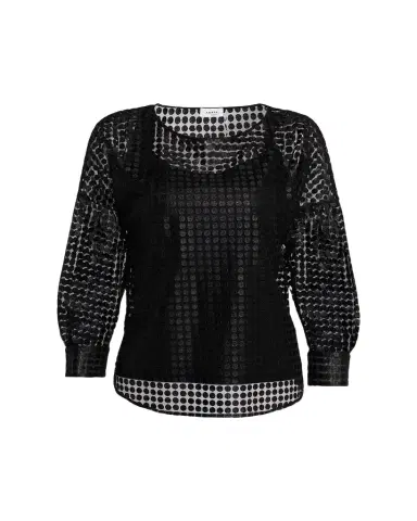 Akris punto Metallic Dot Long-Sleeve Blouse | Thumbnail 1