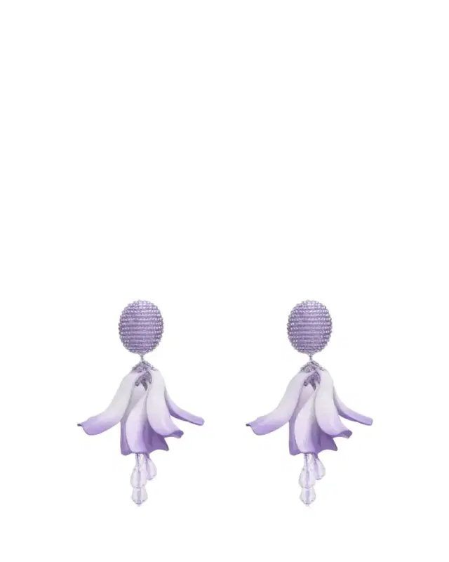 Oscar de la Renta Petal Dangle Earrings