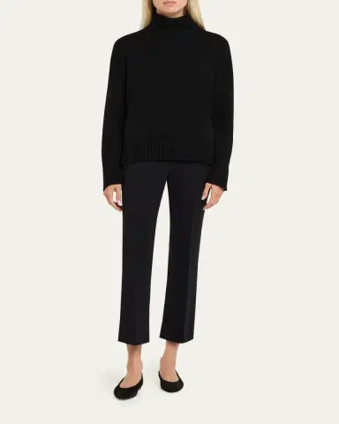 Loro Piana Darry Kickflare-Leg Crop Trousers | Thumbnail 2