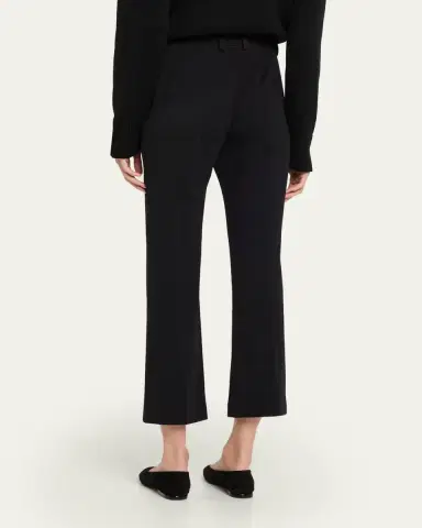 Loro Piana Darry Kickflare-Leg Crop Trousers | Thumbnail 3