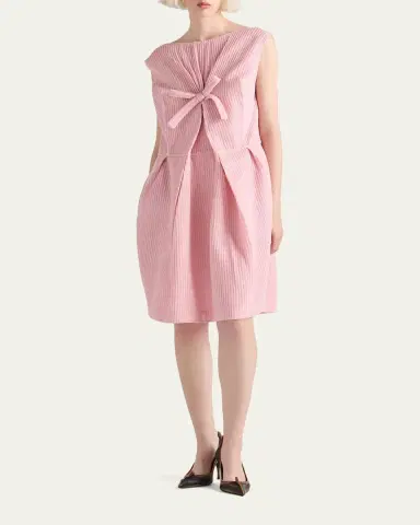 Prada Wool Bow-Front Dress | Thumbnail 2